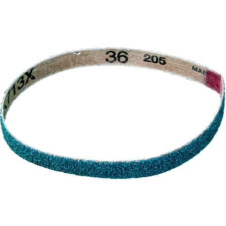 Pferd Tools Coated Belt, Zirc, 1/2"x12", 36 Grit, 1/2" W, 12" L, Coated, Zirconia Alumina, 36 Grit 49712